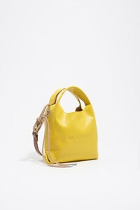 Mini yellow leather Paper crossbody bag