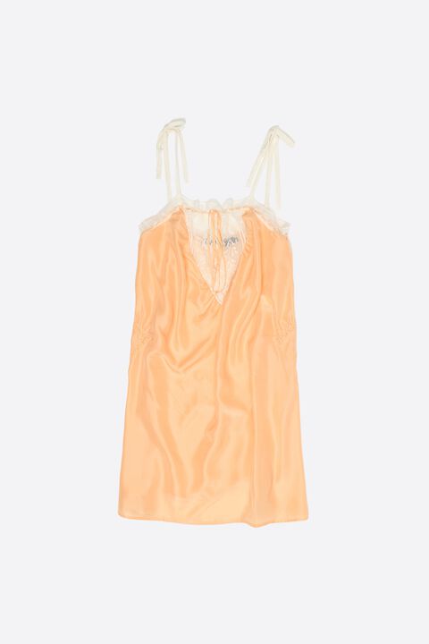BIMBA Y LOLA Short orange silk strappy dress