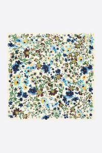 Ivory watercolor floral scarf