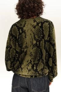 Sweter kr&oacute;tki włos snake khaki