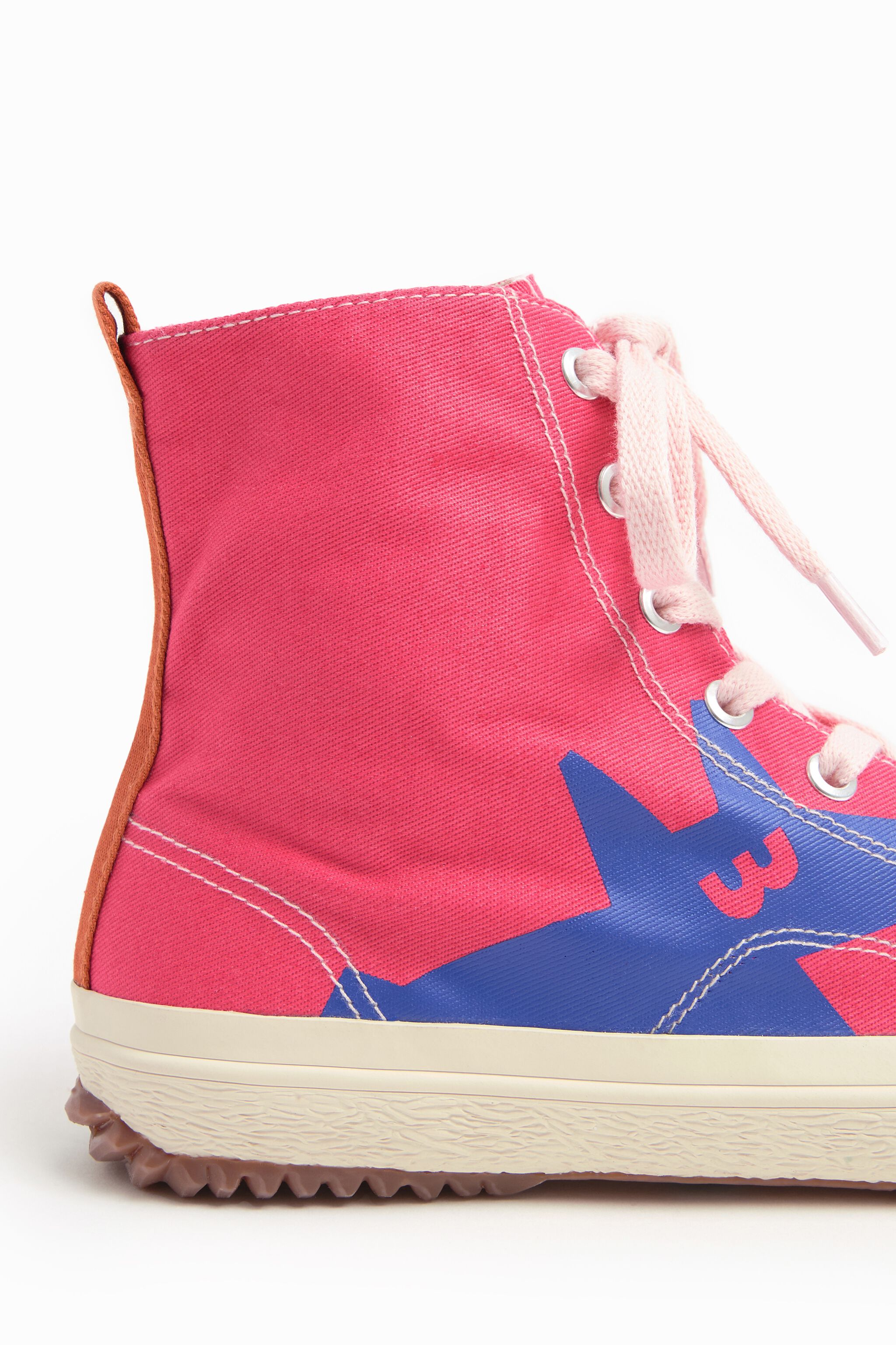 Sneaker hoog canvas roze
