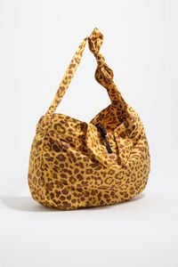 Bolso shopper nylon Leopard amarillo
