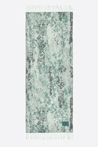 Aquamarine snake print acrylic jacquard shawl