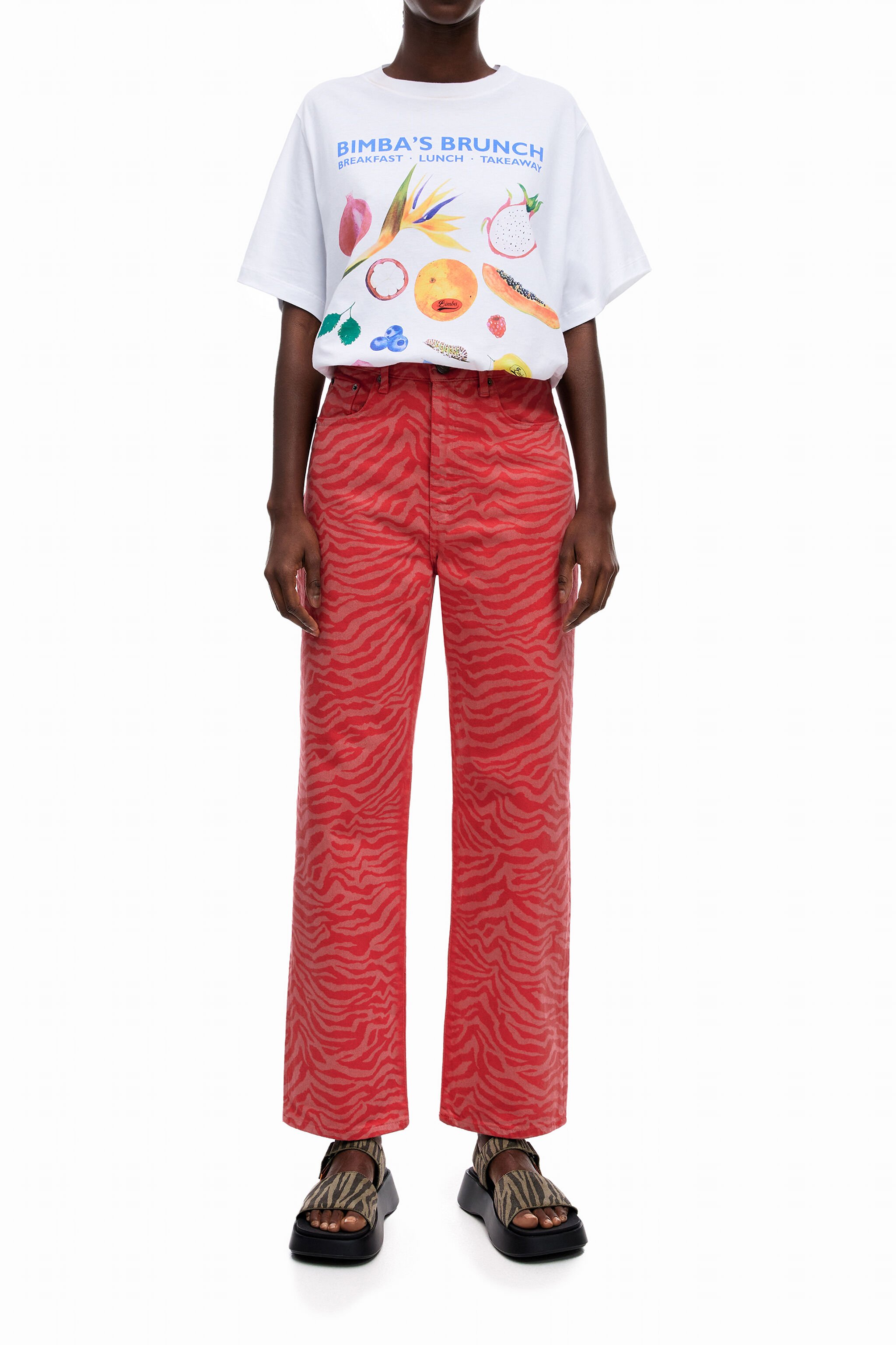 STRAIGHT CROPPED- Pantalón vaquero 