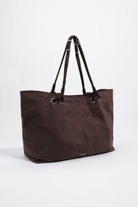 Bolso shopper maxi nylon moca