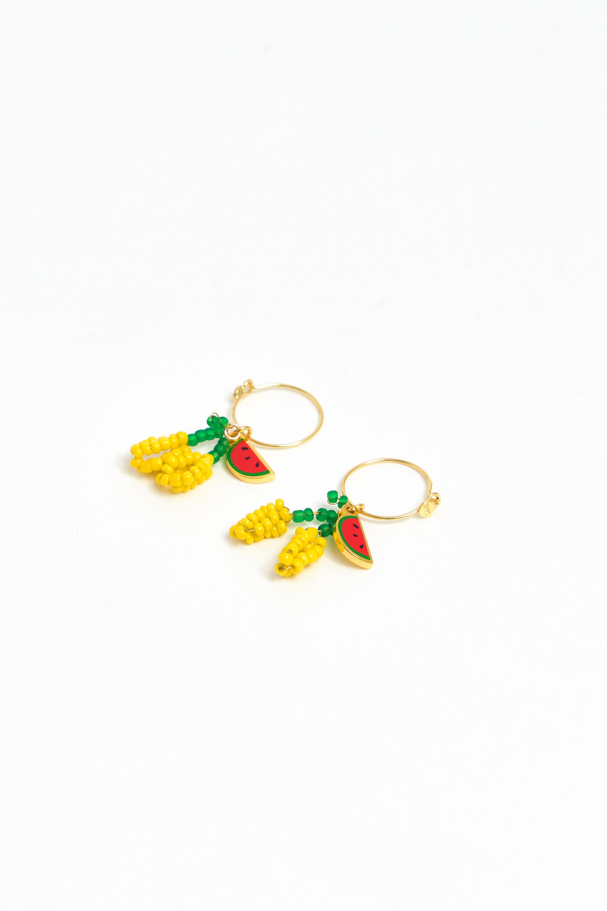 Fruit hoop earrings
