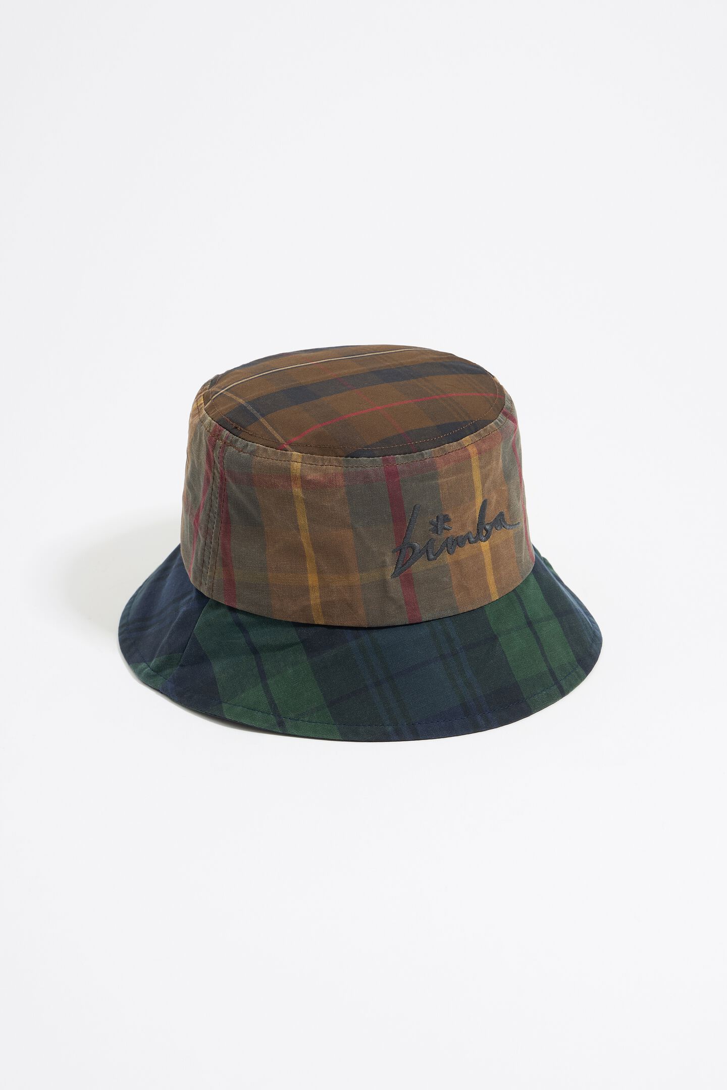 Chapeau Bucket Merry Go Land - Laine Et Acrylique, Noir, à Carreaux, Occasion