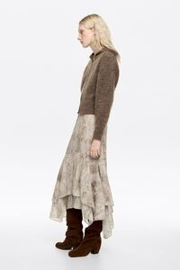 Falda plisada irregular Snake topo