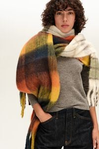 Orange checked scarf