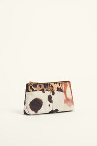 Chocolate patchwork nylon coin purse