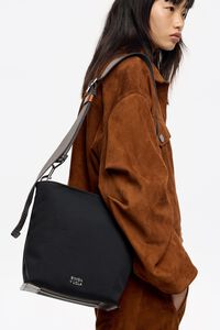 Bolso Carlino peque&ntilde;o gabardina antracita