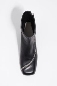 Botki skóra czarne suwak