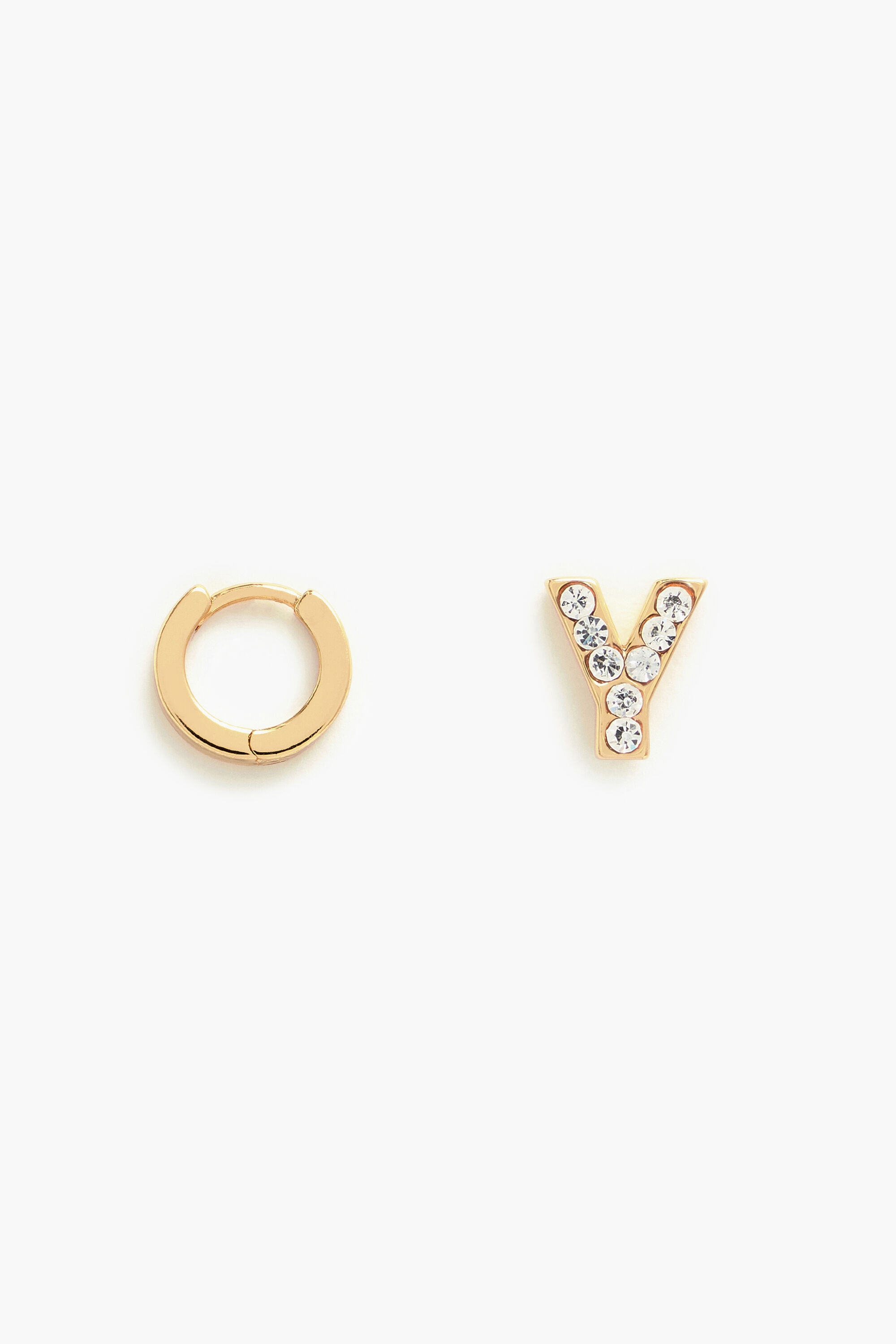 Letter Y mini hoop earrings