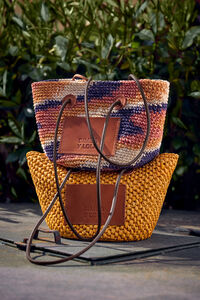 Bolso capazo mediano mandarina