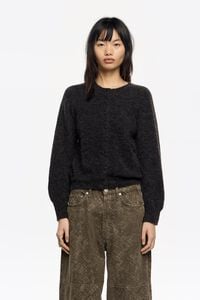 C&aacute;rdigan ajustada mohair gris oscuro