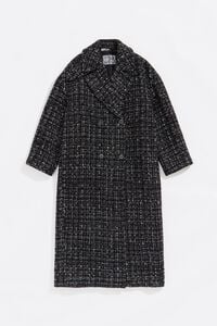 Black tailored tweed coat