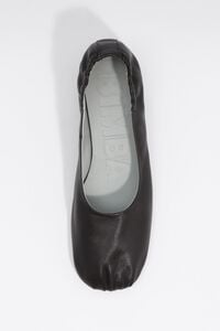 Chocolate ruched leather court shoe