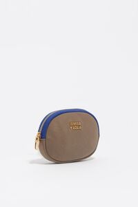 Monedero nylon marr&oacute;n caqui
