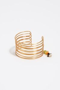 Aged gold texture band bracelet