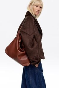 Bolso Paper grande piel castaña