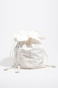 White woven large P&eacute;talo bag