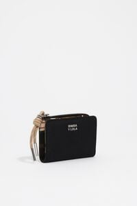 Black nylon compact purse