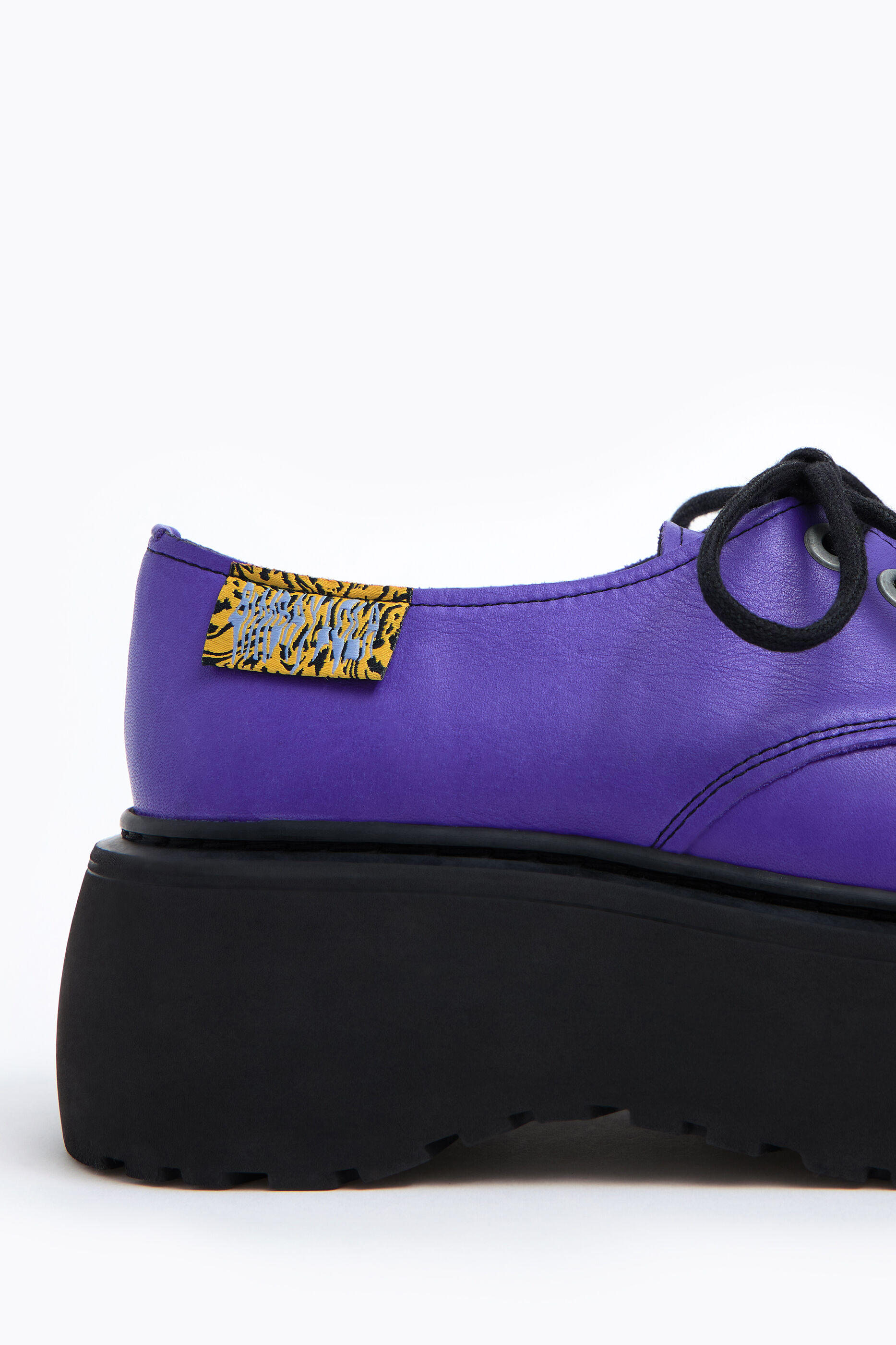 Schoenen blucher plateauzool violet