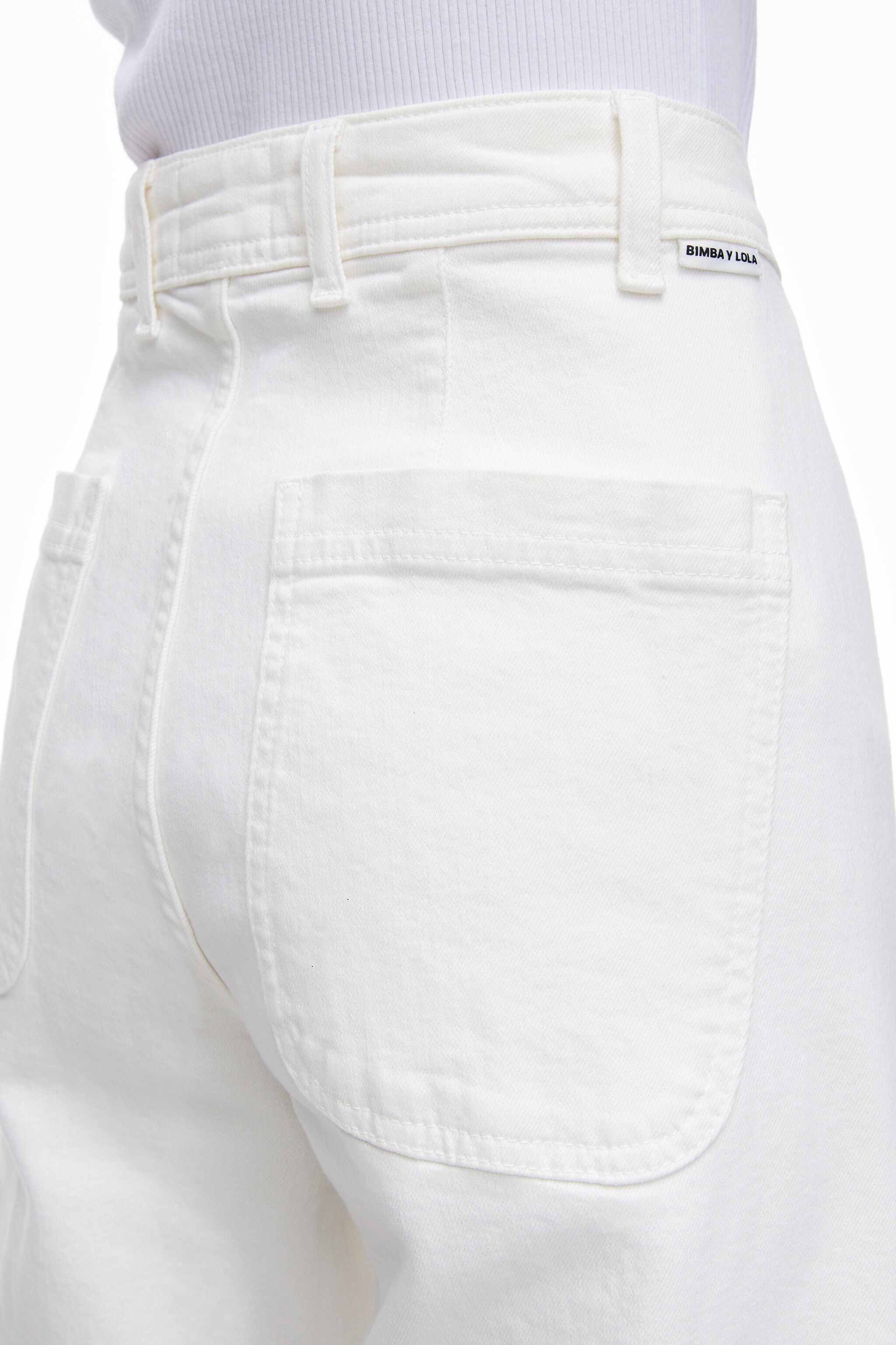 CULOTTE- Jeans culotte bianchi