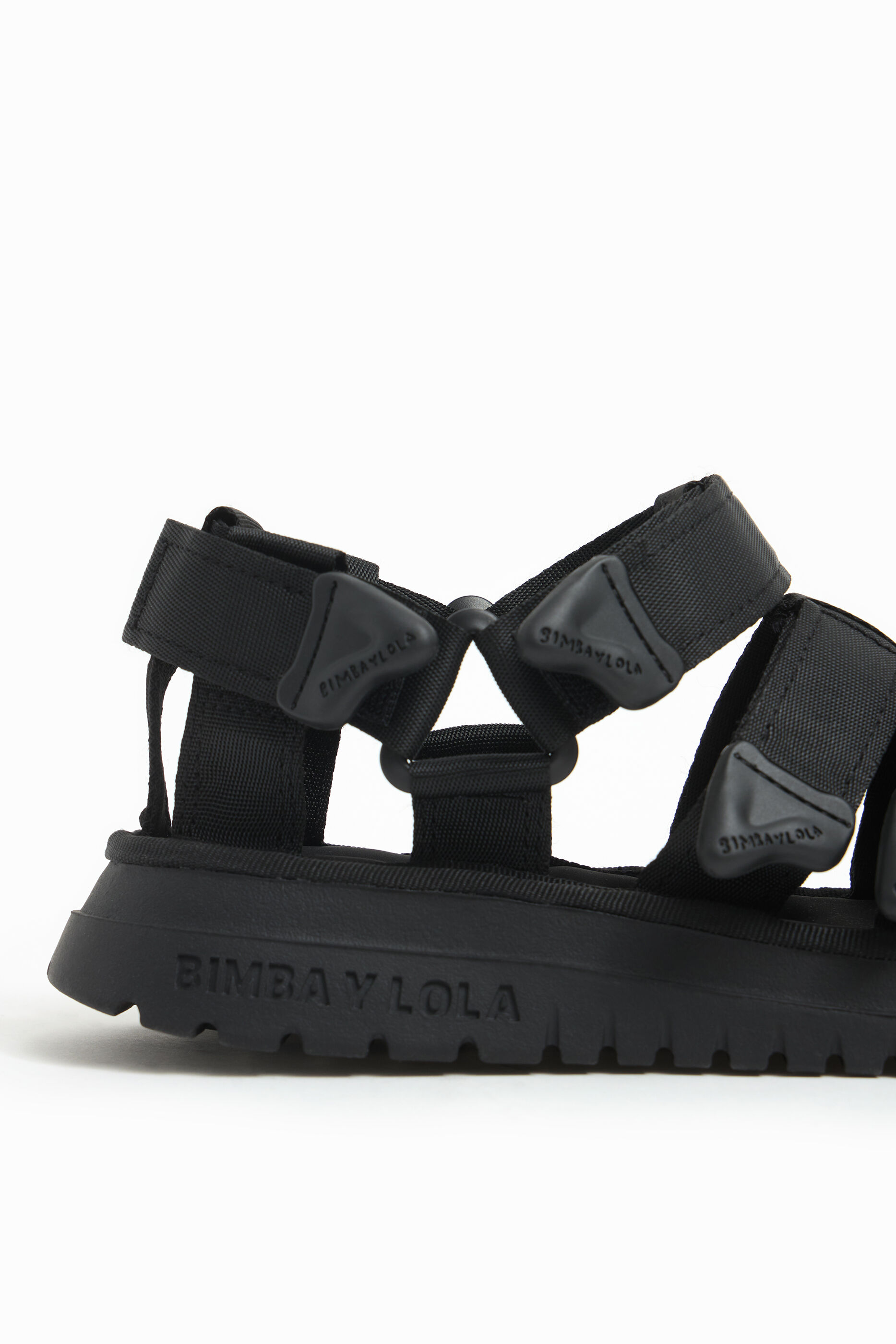 black jelly sandals