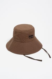 Brown cotton bucket hat