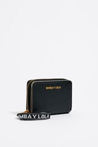 Cartera solapa piel negra