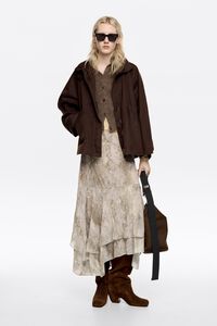 Falda plisada irregular Snake topo