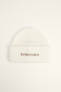 Gorro punto lana marfil