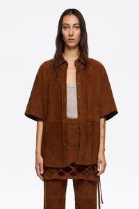 Caramel suede shirt
