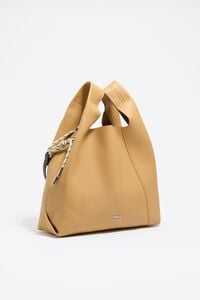 Medium Sahara leather Paper bag