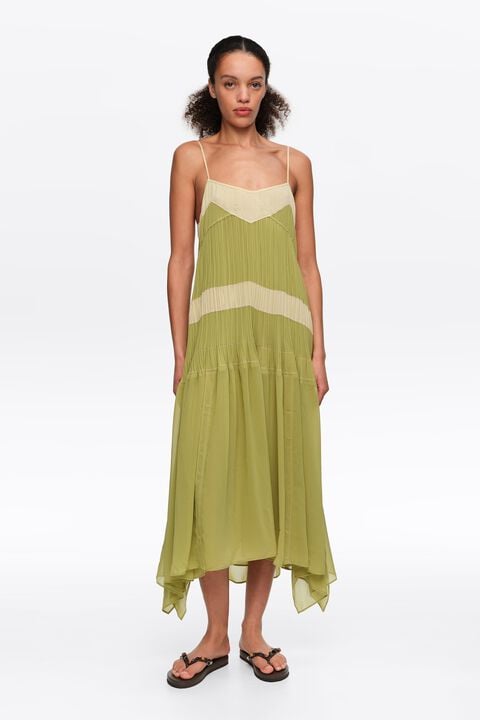 strapless open back dress Silas Two Tone Dress – AMUR main image 0