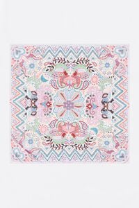 Pañuelo pajaros y miniestampados lila