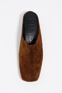 Brown suede clog