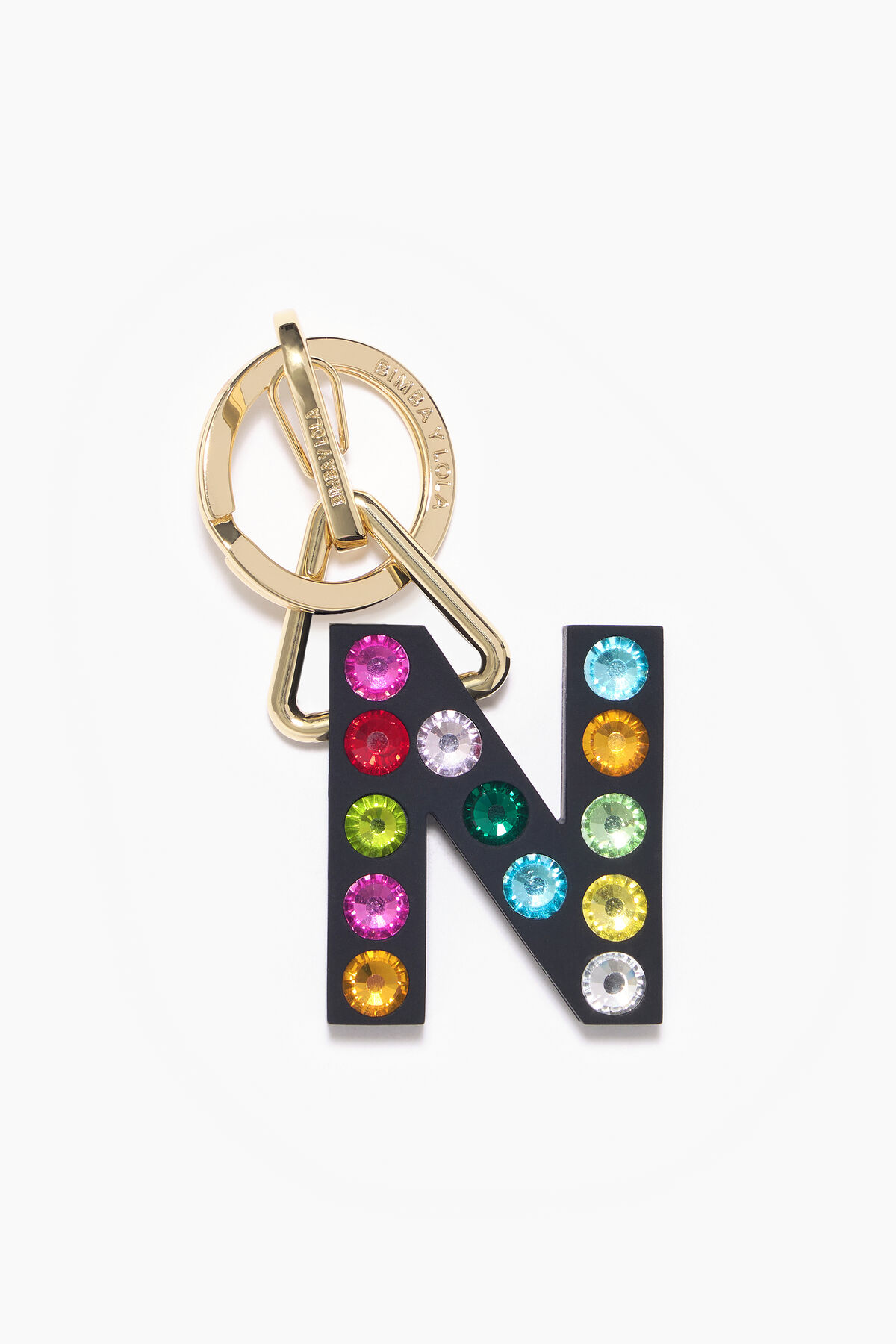 Letter N silicone key ring