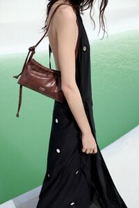 Bolso mini piel brillante moca