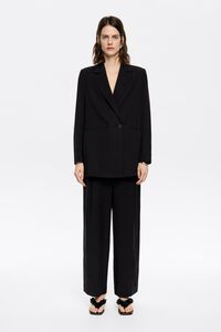 Black tailored double-breasted jacket