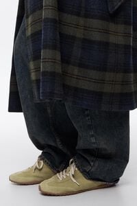 Green split leather 13 29 sneaker