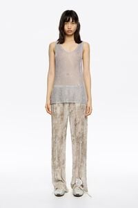 Taupe Snake pleated jogger trousers