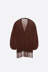 Long cardigan with brown fringes