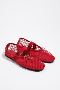 Red mesh ballerina