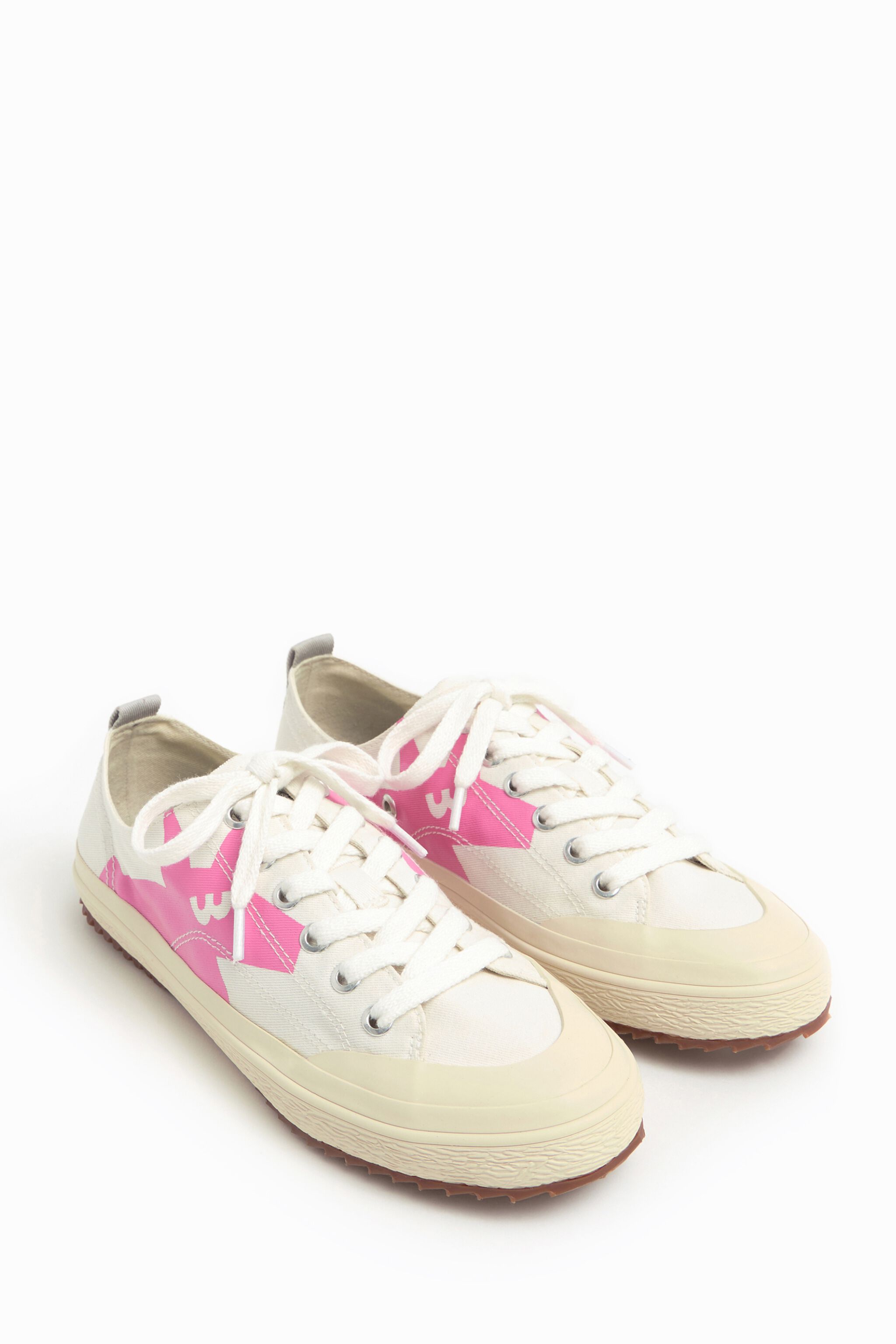 Sneakers basse tela bianche