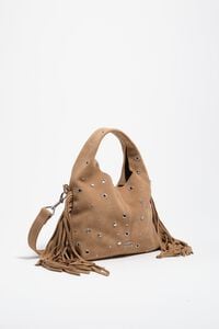Bolso de mano Paper peque&ntilde;o serraje natural