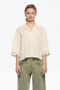 Camisa sisas ajustables vainilla