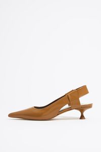 Zapato sal&oacute;n destalonado piel camel