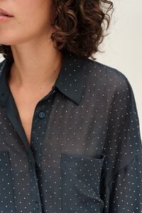 Camisa pedres oversize blau petroli